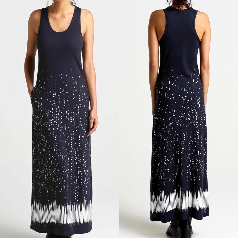 AKA dress maxi black sleeveless.